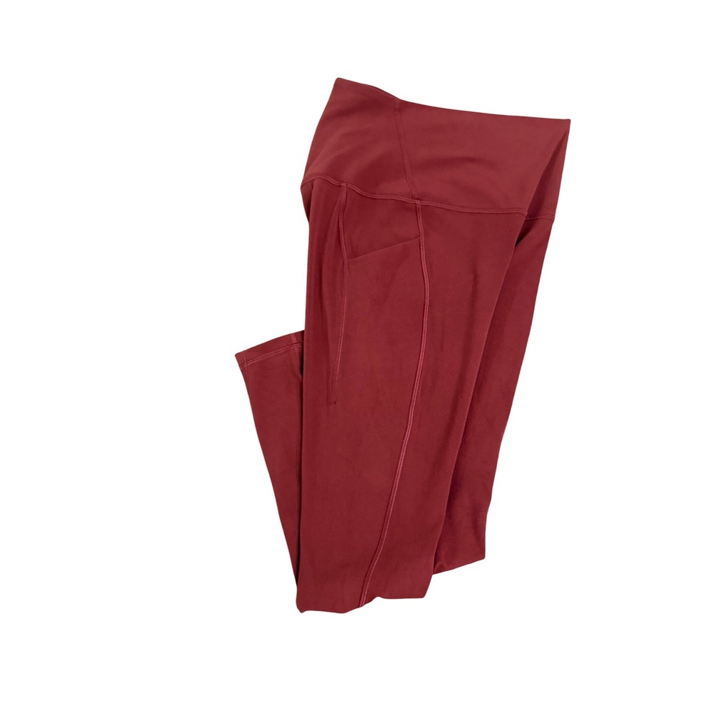 Lululemon Invigorate High-Rise Tight 25 Dark Red Everlux Leggings Pockets Size 4